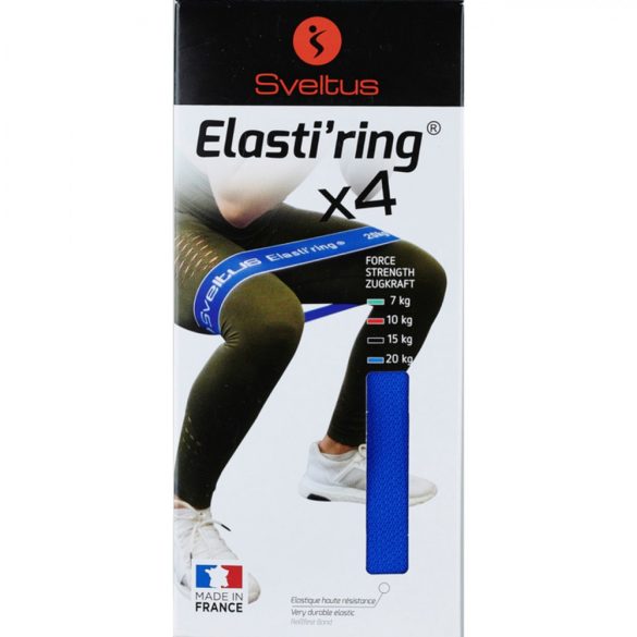 SVELTUS ELASTI'RING 4DB-OS SZETT + DOBOZ TEXTIL GUMIGYŰRŰK