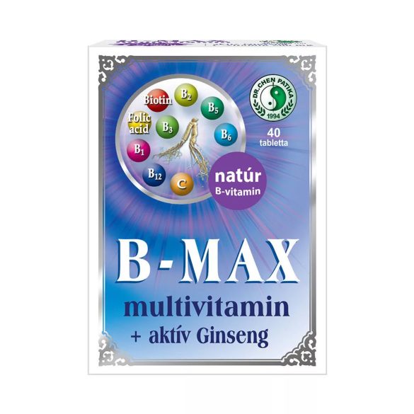B-MAX Multivitamin + Aktív Ginseng tabletta