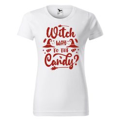 Witch way to the candy - Női pamut póló