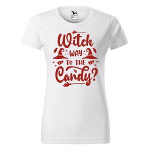 Witch way to the candy - Női pamut póló