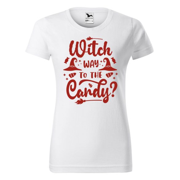 Witch way to the candy - Női pamut póló